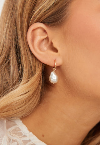 Sky Pearl Earrings Gold-plated