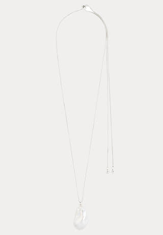 Sky Pearl Necklace Silver-plat