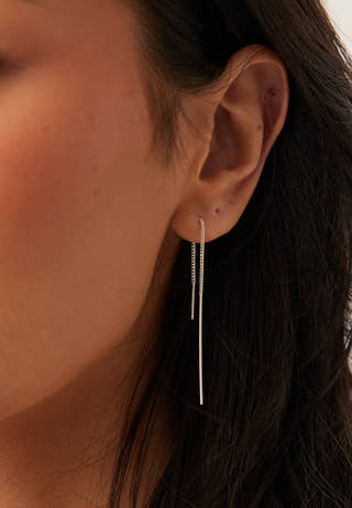 Tahoe Chain Earrings Silver-pl