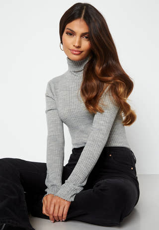 Costina LS knit rib rollneck