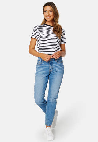 Essential SS Stripe O-Neck Tee