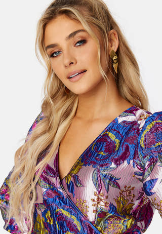 Jonnie Jacquard Wrap Top
