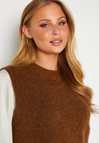 Lulu Knit Vest O-Neck