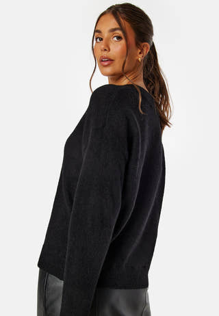 Maline LS Knit V-Neck