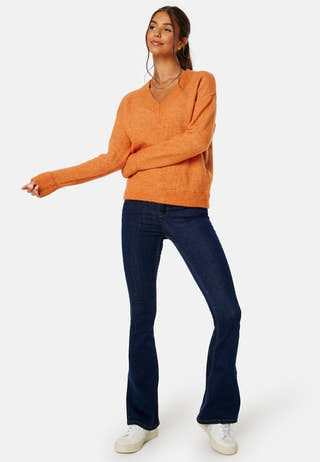 Maline LS Knit V-Neck