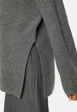 Mary LS Long Knit Roll Neck