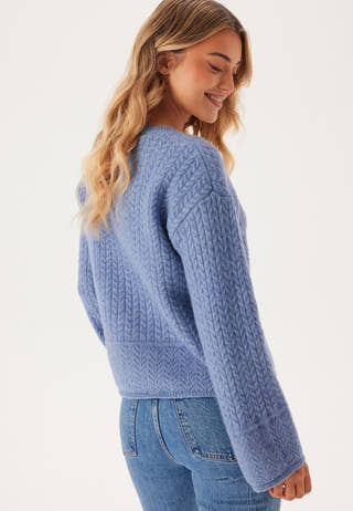 Slfalva Structure Ls Knit O-neck