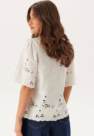 Slfdahlia Ss Broderi Shirt