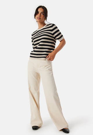 Slfdora SS knit O-Neck