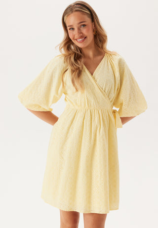 Slfhannah 2/4 Short Wrap Broderi Dress
