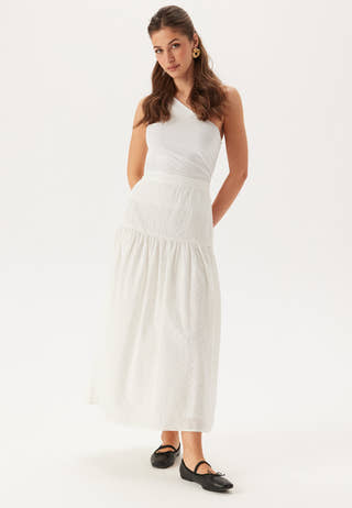 Slfhannah Mw Long Broderi Skirt