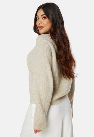 Slflulu LS knit short cardigan