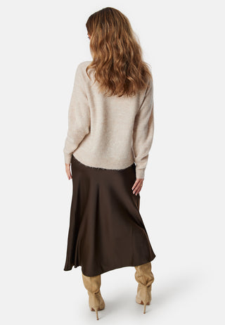 Slflulu New Ls Knit V-neck B