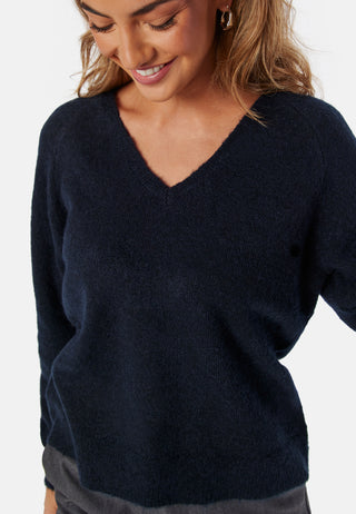 Slflulu New Ls Knit V-neck B