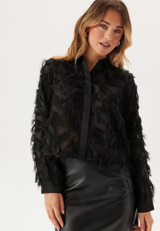 Slfmyline Ls Fluffy Cropped Sh