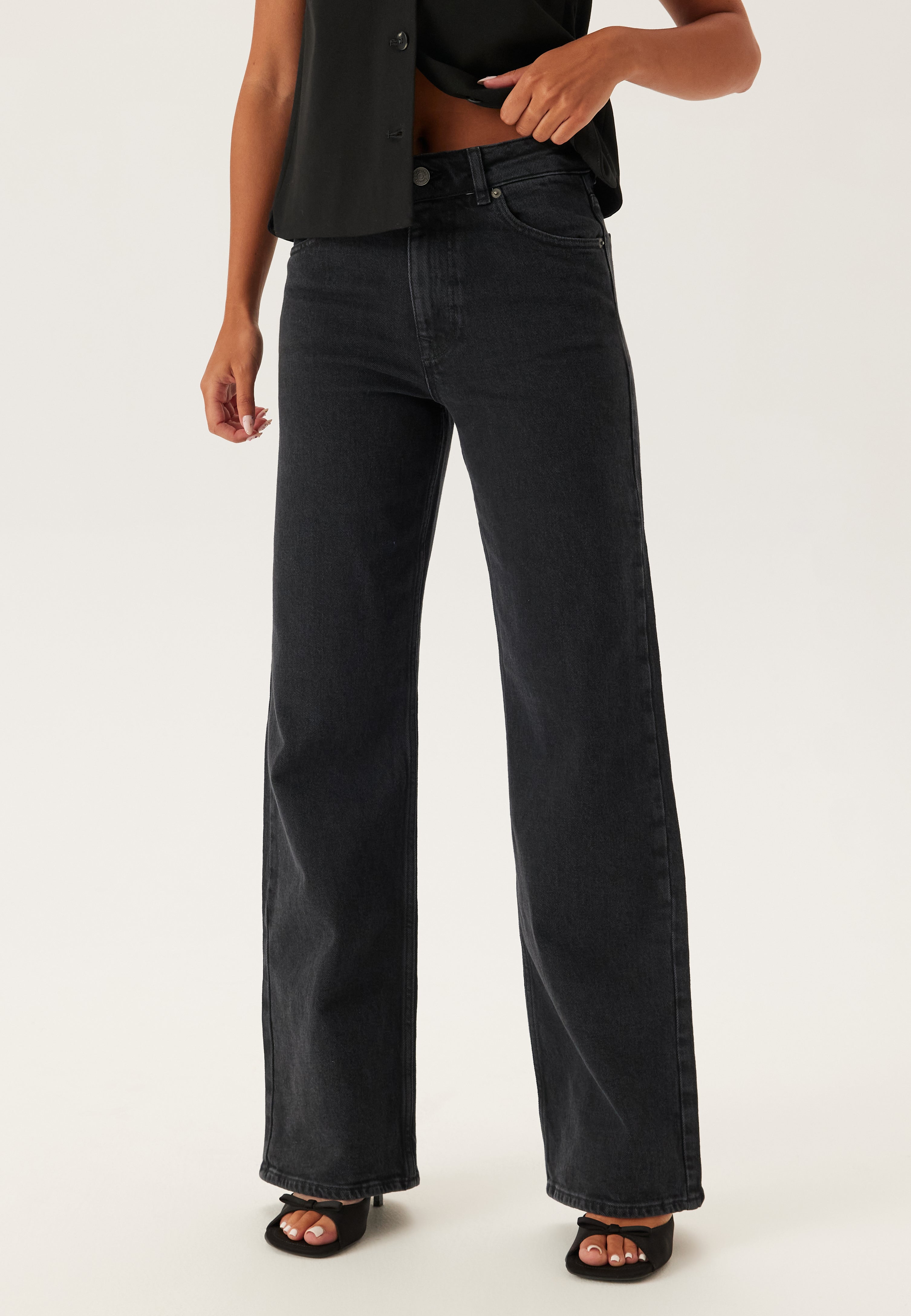 Ecru SELECTED WOMEN Wide jeans SLFWIDE BEA-KORI HW JEANS Ecru SELECTED WOMEN Wide jeans SLFWIDE BEA-KORI HW JEANS