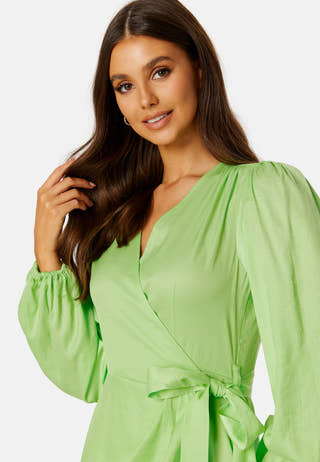 Stine LS Short Wrap Dress