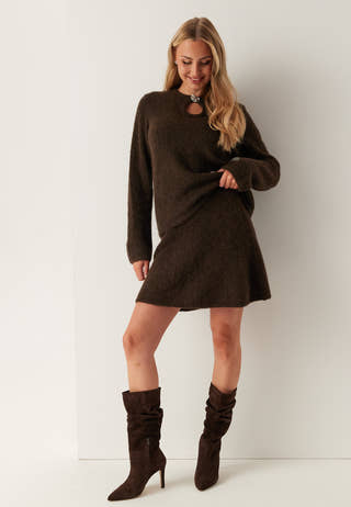 Slflulu Brushed Hw Knit Skirt