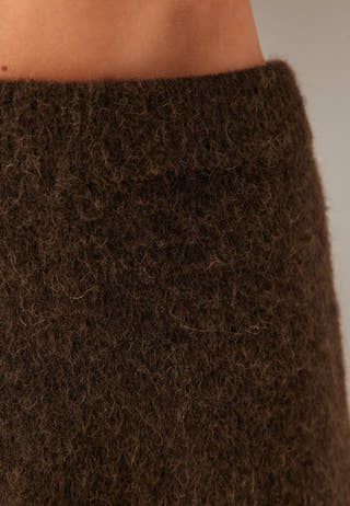Slflulu Brushed Hw Knit Skirt