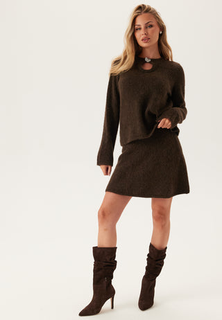 Slflulu Brushed Ls Knit Keyhol