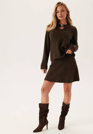 Slflulu Brushed Ls Knit Keyhol