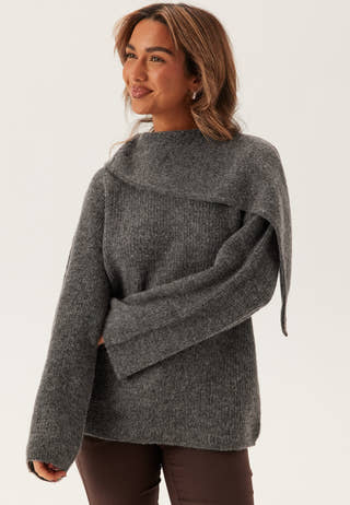 Slflulu Ls Bow Knit