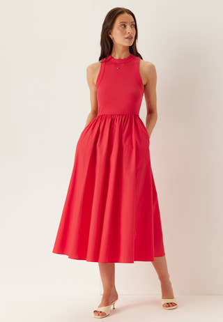 Tjw Rib Poplin Tank Dress Ext