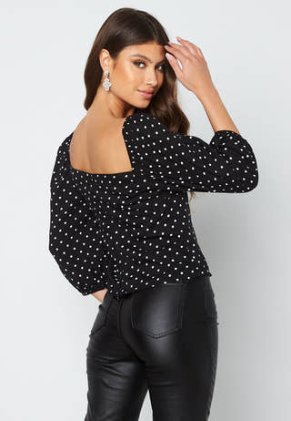 3/4 Sleeve Dot Blouse