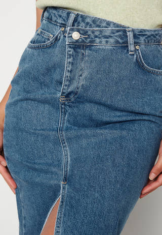 Denim Midi Skirt