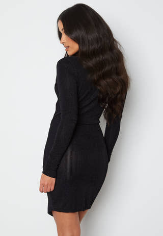 Hannah Short V-Neck Glitter Dress