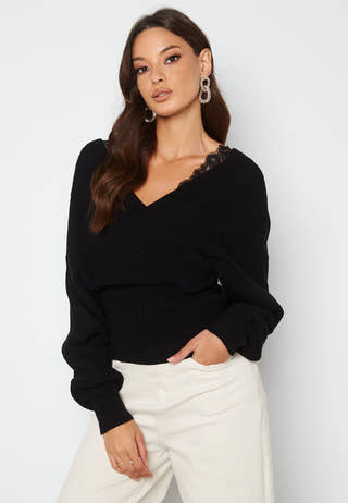 V-Neck Lace Jumper