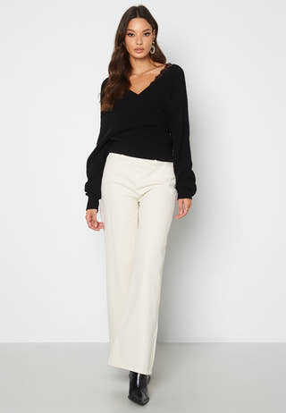 V-Neck Lace Jumper
