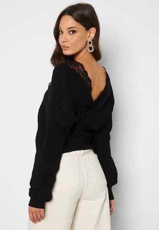 V-Neck Lace Jumper