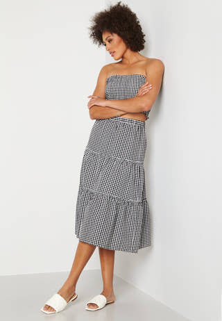 Smock Top Skirt Set