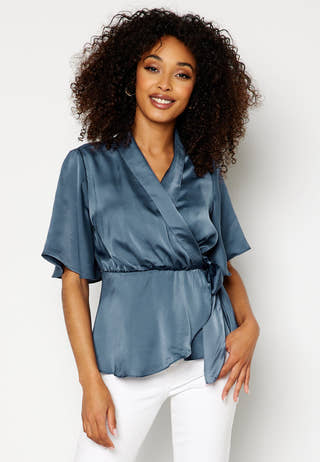 Amelia S/S Wrap Top
