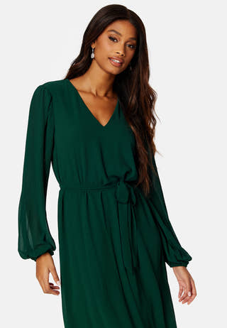 Bailey L/S V-neck Calf Dress
