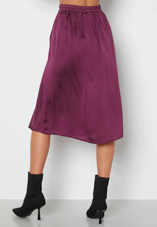 Cristy H/W Rouching Slit Skirt