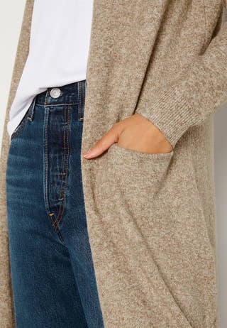 Doffy LS Long Open Cardigan