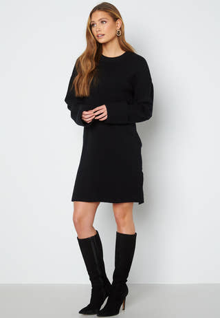 Gold Needle LS Short O-Neck Dress