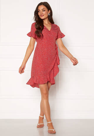 Henna 2/4 Wrap Frill Dress