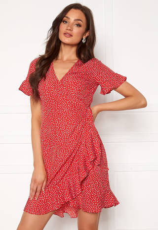 Henna 2/4 Wrap Frill Dress