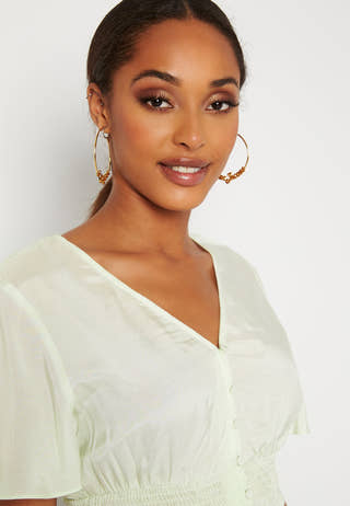 Kamilie 2/4 V-Neck Smock Top