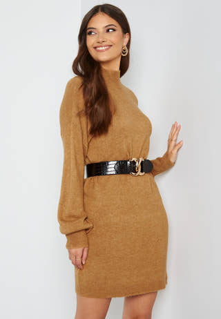 Lefile LS Highneck Dress