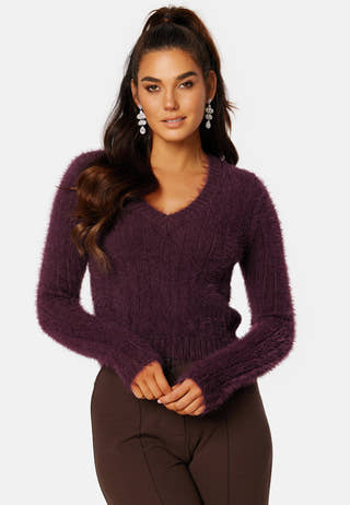 Poilu LS V-Neck Blouse