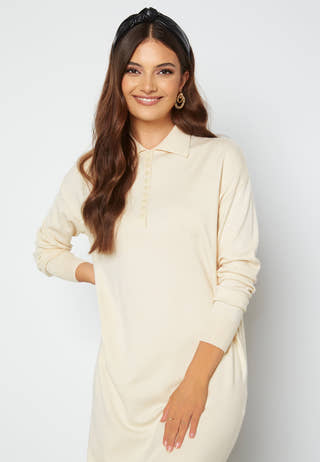Saba LS Collar Below Knee Dress