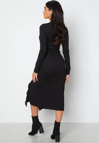 Sie L/S Detail Calf Dress
