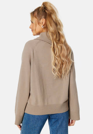 Vivian High Neck Half Zip Knit