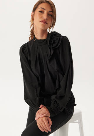 Vmbailey Ls Frill Top Wvn