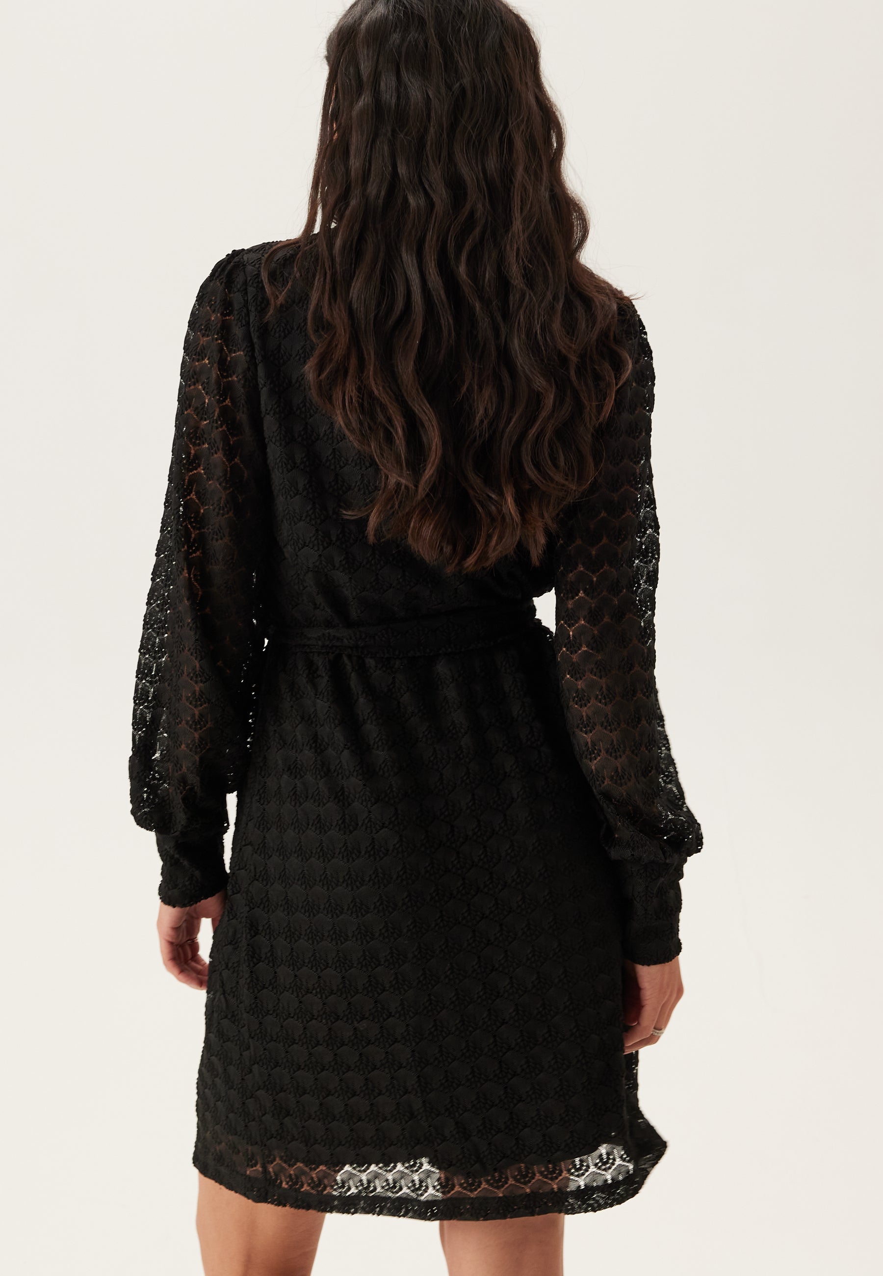 Vero moda Vmbecca Ls O-neck Lace Dress Dresses Black Vero moda Vmbecca Ls O-neck Lace Dress Dresses Black