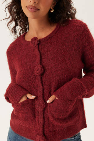 Vmblossom Ls O-neck Cardigan